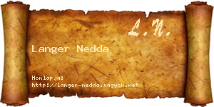 Langer Nedda névjegykártya